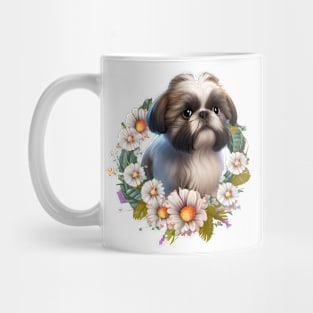 Floral Shih Tzu Mug